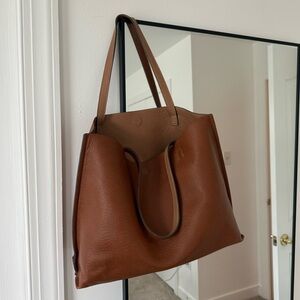 Reversible Faux Leather Tote
